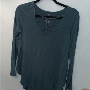 American Eagle teal long sleeve!